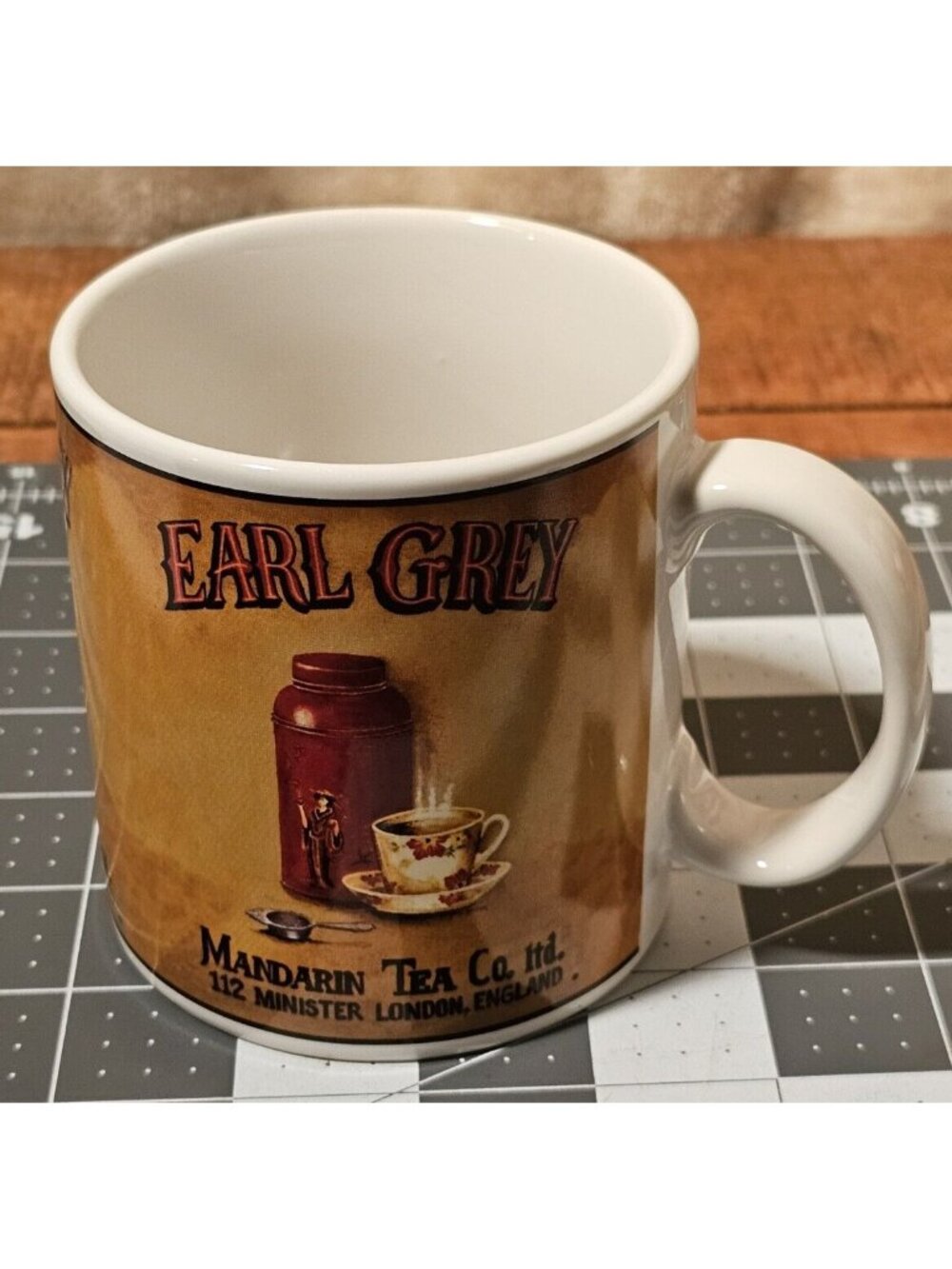 Sankura Greg Gorham Earl Tea Yellow Cup /Mug Mandarin Tea Co Ltd Double Sided